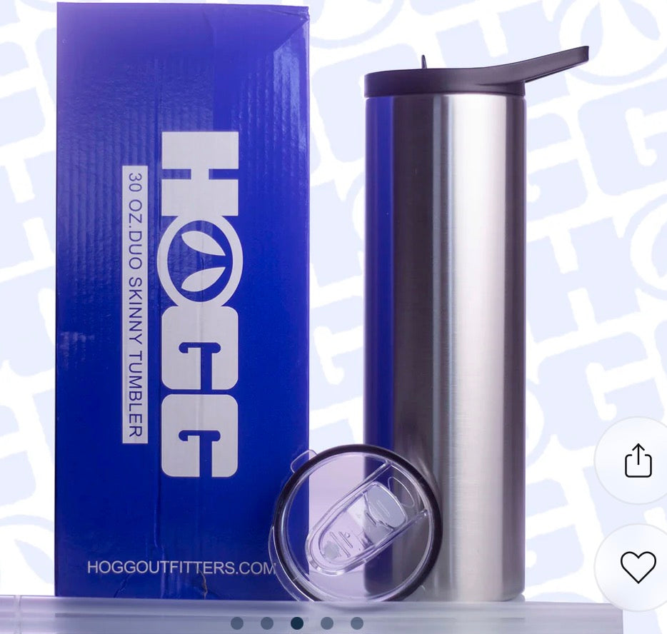 30 oz skinny duo/Chameleon pigments with gorgeous lion decal.